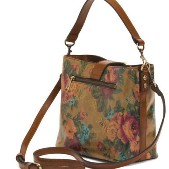 Patricia Nash Irving Bucket Handbag Leath Distressed Vintage Victorian Garden - Picture 16 of 16